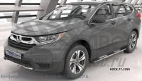 Пороги алюминиевые (Emerald Black) Honda CR-V (V 2017-)