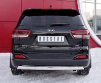 Защита заднего бампера d63 дуга KIA SORENTO PRIME CRDI 2015-2018