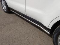 Защита порогов труба 42,4 мм для Kia Soul 2017-