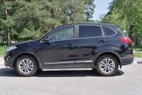 Пороги труба d42 с листом (лист нерж, проф. нерж)(вариант 3) CHERY TIGGO 5 2014