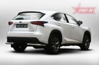Защита задняя уголки d60 XL,Lexus NX 2014- ( одна выхлопная труба )
