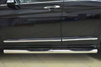 Пороги труба d76 с накладкой (вариант 3) GREAT WALL Hover H6 2012-2013