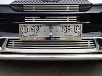 Решетка радиатора верхняя 12 мм (с камерой и с парктроником) для Mitsubishi Outlander 2018-