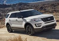 Пороги алюминиевые Rival "Premium-Black" для Ford Explorer 2011-2015-