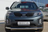 Защита переднего бампера d76 ( секции) KIA Sorento 2012-
