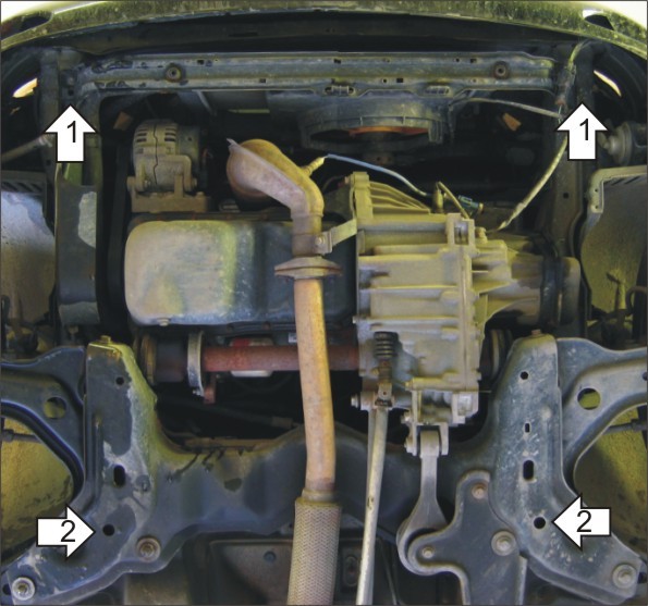 Фото Защита Motodor для картера и МКПП Ford Fiesta (1999-2001)