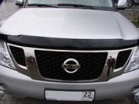 Дефлектор капота Nissan Patrol (2010-) (темный)