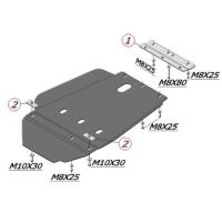 Защита Альфеко для АКПП и РК Toyota Land Cruiser 100, V-4.2D (1998-2007)