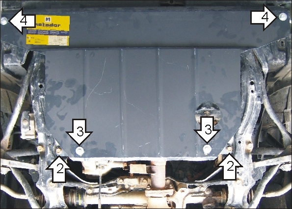 Фото Защита Motodor для картера и КПП Honda Accord (1997-2003)
