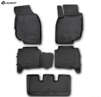 Автомобильные коврики element в салон TOYOTA Fortuner 2013-2015 левый руль 5 шт. (полиуретан)