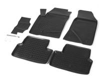Автомобильные коврики Rival для Ford Focus II 2004-2011, полиуретан, с крепежом, с перемычкой, 5 шт., 11801001