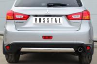 Защита заднего бампера d75х42 овал MITSUBISHI ASX 2012-2016