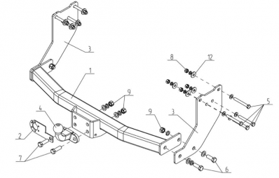 фото Фаркоп AvtoS для Sollers Atlant "только для базы L1" (2024-)