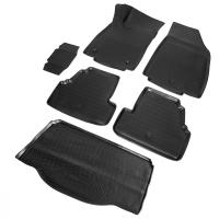 Комплект ковриков салона и багажника Rival для Opel Mokka 5-дв. 2012-2016, полиуретан, с крепежом, с перемычкой, 6 шт., K14206002-1