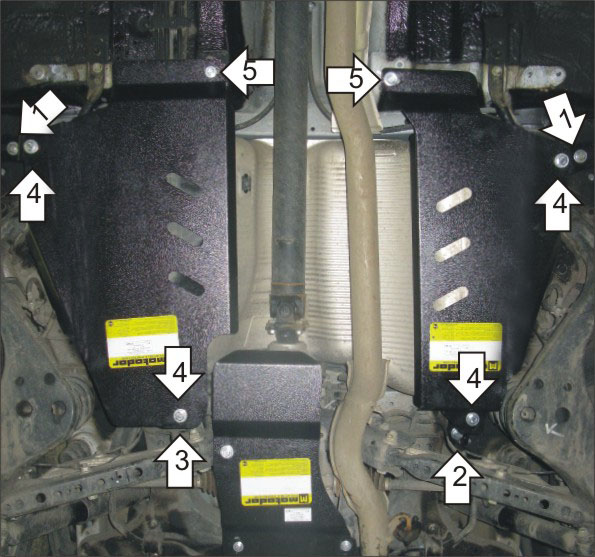 Фото Защита бака стальная Мотодор Nissan X-Trail  2007-2015 и с 2015-