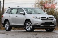 Защита переднего бампера d 60 "Toyota Highlander" 2010-