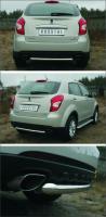 Защита заднего бампера d63 (дуга) SSANG YONG ACTYON 2014-