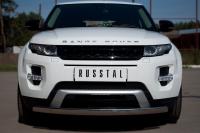Защита переднего бампера 75х42 овал LAND ROVER Range Rover Evoque Dynamic 2011-2017