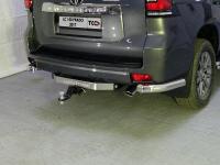 Защита задняя (уголки) 76,1 мм для Toyota Land Cruiser 150 Prado 2017-