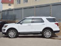 Пороги труба d76 с накладкой (вариант 3) FORD EXPLORER 2016-2017