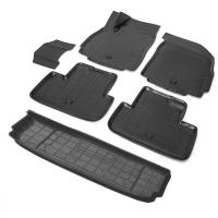 Комплект ковриков салона и багажника Rival для Chevrolet Orlando компактвэн (7 мест) 2011-2015, полиуретан, с крепежом, с перемычкой, 6 шт., K11005004-1