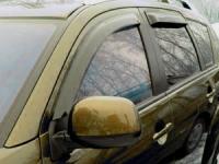 Дефлекторы боковых окон Mitsubishi Outlander (Митсубиши Аутлендер) XL/Citroen (Ситроен) C-Crosser (2007-2012) (4шт.) (темн)