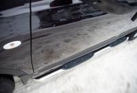 Пороги труба d76 с накладками (вариант 1) NISSAN Qashqai+2 2010-2013