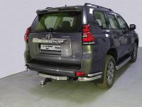 Защита задняя (уголки двойные) 76,1/42,4 мм для Toyota Land Cruiser 150 Prado 2017-