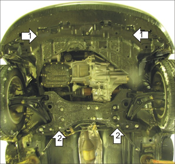 Фото Защита Motodor для картера и кпп Toyota IST (FWD) (2002-2006)