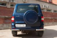 Защита заднего бампера уголки d63(секции) UAZ Patriot 2014