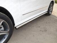 Пороги труба 60,3 мм для Mercedes-Benz GLK 220 CDI 4MATIC 2012-2015