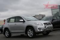 Решётка передняя мини d 60 с перемычкой низкая Toyota RAV-4 (2009-2010)