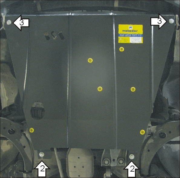 Фото Защита Motodor для картера и КПП KIA Spectra (2004 по наст.)