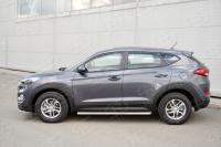 Пороги труба d63 (вариант 3) HYUNDAI Tucson 2015-2017