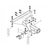 Фаркоп AvtoS для UAZ 3163 Патриот (2005-) "под квадрат"