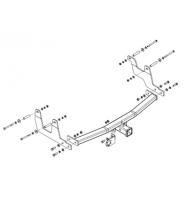 Фаркоп AvtoS для RENAULT Dokker с 2017- "под квадрат"