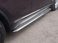 Пороги с площадкой 42,4 мм для Infiniti QX 70 2015-