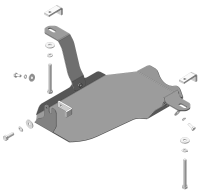 Защита заднего дифференциала стальная Мотодор KIA Sorento  2012-2020