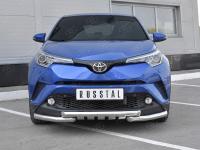 Защита переднего бампера d63 дуга-d63 уголки+клыки TOYOTA C-HR 2018-