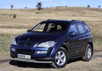 Пороги алюминиевые Rival "Black" для Ssang Yong Kyron 2007-