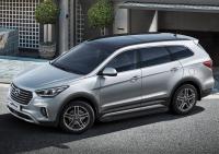 Пороги алюминиевые Rival "Black" для Hyundai Grand Santa Fe 2012-2016-