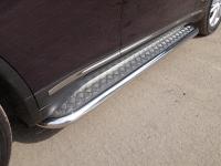 Пороги с площадкой 60,3 мм для Infiniti QX 70 2015-