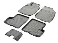 Автомобильные коврики Rival для Nissan Terrano 5-дв. 2WD 2016-2017/4WD 2014-2016 2016-2017, полиуретан, с крепежом, с перемычкой, 5 шт., 14108001