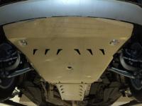 Защита картера двигателя и кпп BMW X6 (2014-), 2 части, с пыльниками