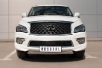 Защита переднего бампера d75х42 (дуга) INFINITI QX 80 2014-2017