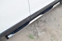 Пороги труба d76 с накладками (вариант 2) CHEVROLET NIVA 2002-2009