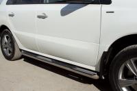 Пороги труба d76 с накладками (вариант 1) RENAULT Koleos 2012-2016