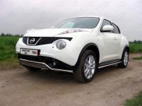 Защита передняя (кенгурин) 42,4/16 мм для Nissan Juke 2011-2014 (2WD/4WD Turbo)