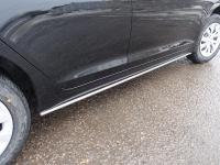 Защита порогов 25 мм для Hyundai Solaris 2 (седан) 2017-