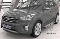 Пороги алюминиевые (Topaz) Hyundai Creta (2016-)